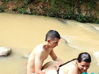 i fucked hot latina milf outdoors beach public cumshot