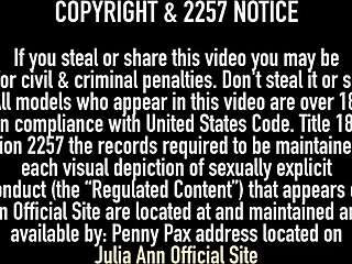 julia ann deepthroats dildo after pussy fucking orgasm lingerie