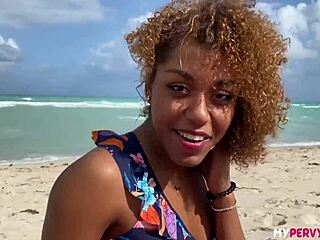 Milu Blaze French step cousin rides big cocks in Miami doggystyle