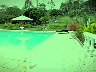 damn this hot latina pool tease masturbates like crazy