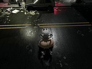 my futanari girlfriend rams her cock deep in my ass on street