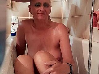 sandra milf rims young stud's ass golden shower ends in facial blast