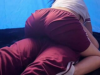 hot latina students fuck hidden in tent on field trip ride hard