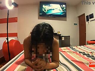 Perla moans wildly as guy licks her pussy doggystyle casting