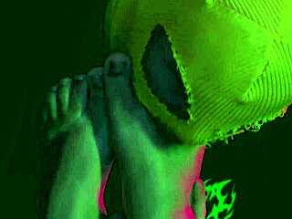 Brunette ties fat feet for wax play deepthroat tickle