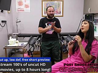 Nurse Selena Sativa's Latex Exam Makes Patient Cum Hard!