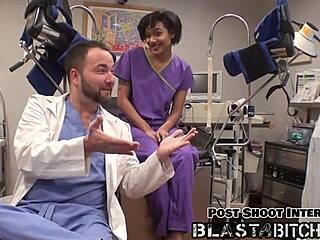 Jackie Banes' Shaved Pussy Blasted with Cum in Close-Up POV Creampie