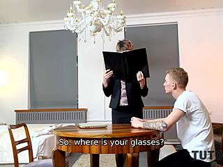 Tutor4k Teacher's Stockings Ripped in Fast Student Pounding