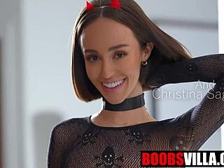 christina sage rose-caarter victor ray break every halloween slut rule with hardcore petite ass pounding