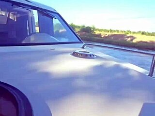 french couple fucks doggystyle deepthroat cumshot on boat in nature