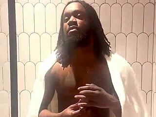 shower oil drips down every wet curve teasingly