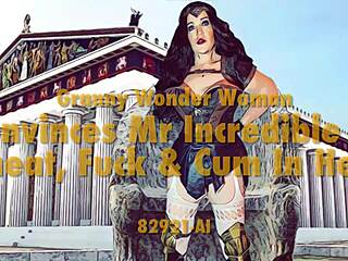 granny wonder woman tempts mr incredible into wild animated cheat fuck