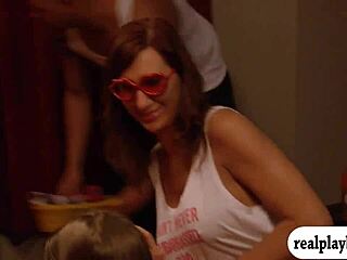 we're so horny swapping partners in wild swingers orgy blowbang