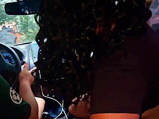 slobbering on stranger cock! medellin milf deisyyeraldine gulps uber driver's hot cum on street!