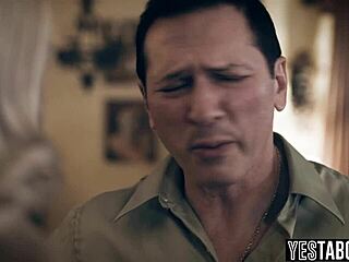 horny stepson and stepdad team up to pound milf stepmom's big tits ass