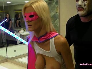 Masked oiled pervert Olivia Blu craves hardcore fucking