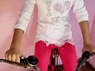 village girl gets fucked on bicycle caught by friends