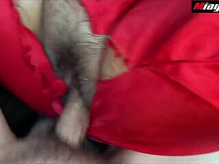 Red Dressed Asian Slut Takes Long Cock Deepthroat Creampie Tight Pussy Squirt