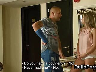 cuddly cute chick gapes tight virgin vagina hardcore defloration