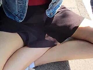 desconocida lets me grope tits publicly for outdoor pov money sex