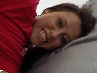 teacher slaps busty teen student's big tits fucks ass creampie in garage punishment