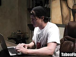 hey stepsons teen girlfriend seduces stepdaddy for rough deepthroat face fuck