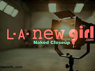 Girl-next-door blonde bares petite sexy body on sofa