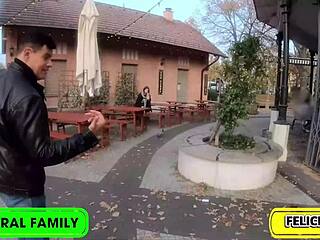 felicia vinas's hungarian ass swallows cock and cum