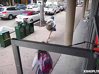 Jackie Hoff's bikini theft earns security officer's footjob demand