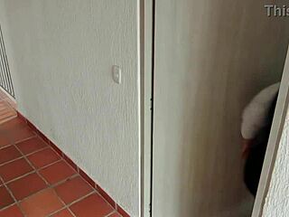 chubby colombian neighbor bends over takes rough creampie in husband's house