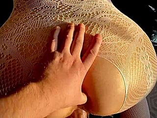 hairy mature bbw's huge gaping asshole takes deep anal pounding with squirting orgasm and creampie in homemade vid