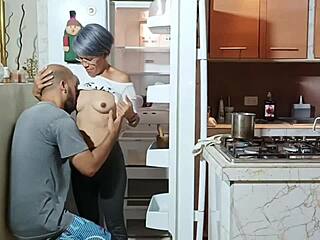 stepdad leaves me with his wife and i fuck her repeatedly in spanish