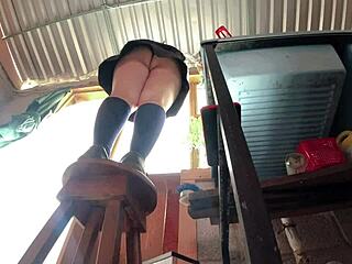 colombian student's huge ass upskirted hidden cam falda fail?