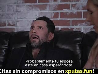 Blonde Spanish milf mother-in-law loves my tongue on her pussy creampie fuck