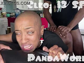 bald ebony slut... ass destroyed by bbc anal pounding omg