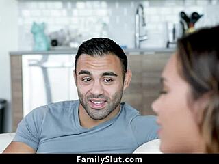 STEPDAUGHTER PROBES STEPDAD DICK ENDS FUCKED RAW!