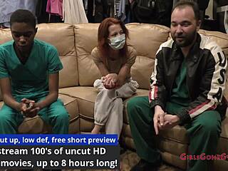 examine my hooters - jewel slaps patient's shaved pussy