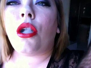 bbw tina snua smokes fetish in lace gloves for mistress