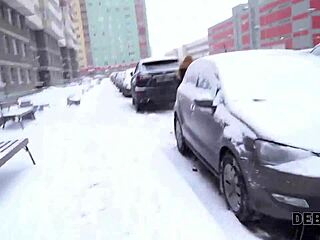 Debt4k collector pounds adorable redhead's shaved teen pussy