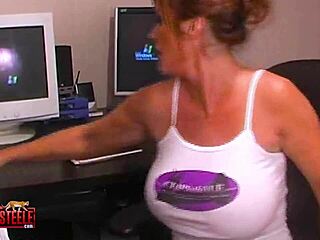 hey milf55 teaches dildo course to eager sex toy salesman