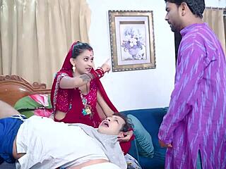 desi bihari bhabhi, i got fucked by three boys right in front of husband with double anal