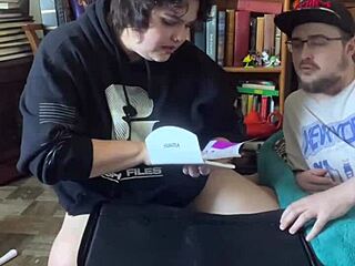 she tries sex machine first time moaning hard