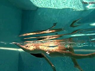 Irina Russaka skinny teen underwater pool tease