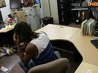 Black Guy Watches Pawn Man Fuck His Tattooed Girlfriend Hard