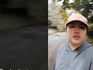 OUTDOOR ASIAN BBW BLOWS FAT COCK WITH SWOLLEN CLIT AND JUICY PUSSY!