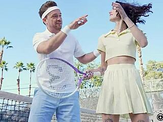 Horny Tennis Babe Ditches Lessons to Ride Monster Cock Wild!