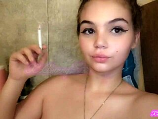 Smoking Kinky Latina Slave In Bathtub BDSM Tease