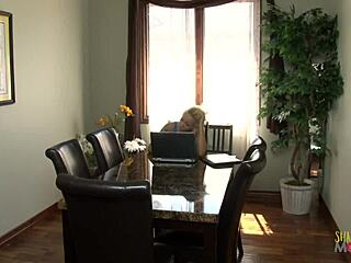 blonde milf licks tattooed stepmom pussy kitchen lesbian face sitting fantasy 👅