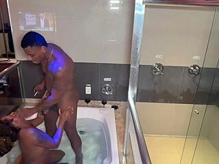 ebony big ass babe worships in bathtub peace