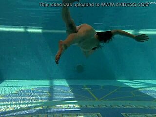 Irina Russaka skinny teen underwater pool tease